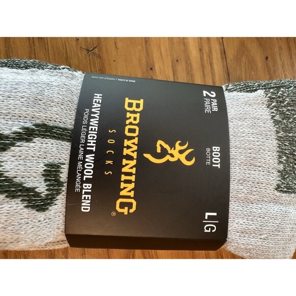 Browning Socks Wool Boot Cut 4 Pair New Large - Picture 3 of 4